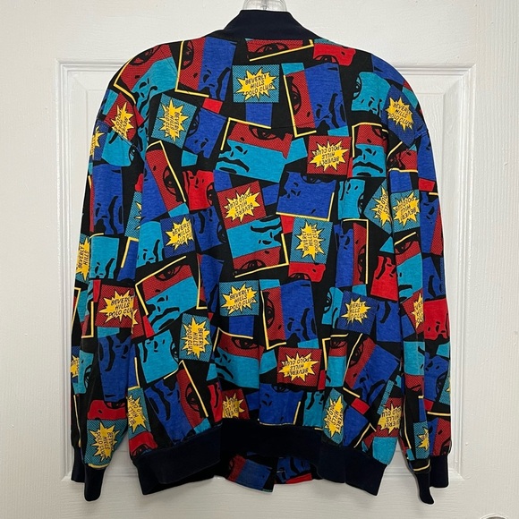 BEVERLY HILLS POLO CLUB Vintage Long Sleeve Button Down Geometric Sweater Large - Picture 8 of 9